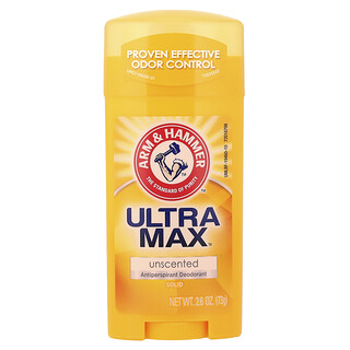 Arm & Hammer, UltraMax™, Solid Antiperspirant Deodorant, Unscented, 2.6 oz (73 g)