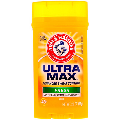 Arm & Hammer UltraMax, Solid Antiperspirant Deodorant, for Men, Fresh, 2.6 oz (73 g)