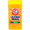 Arm & Hammer, UltraMax，固體止汗淨味劑，男性用，清新香味，2.6 盎司（73 克）