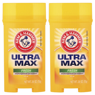 Arm & Hammer, UltraMax™, kiinteä antiperspiranttideodorantti, raikas, 2 pakkausta, 73 g/kpl