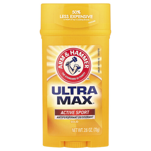 Arm & Hammer Ultra Max™, Antiperspirant Deodorant Solid, Active Sport, 2.6 oz (73 g)