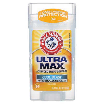 

Arm & Hammer UltraMax, прозрачный дезодорант-антиперспирант для мужчин, взрыв свежести, 113 г (4,0 унции)