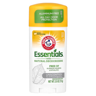 Arm & Hammer, Essentials s prírodnými dezodorantmi, dezodorant, bez vône, 71 g