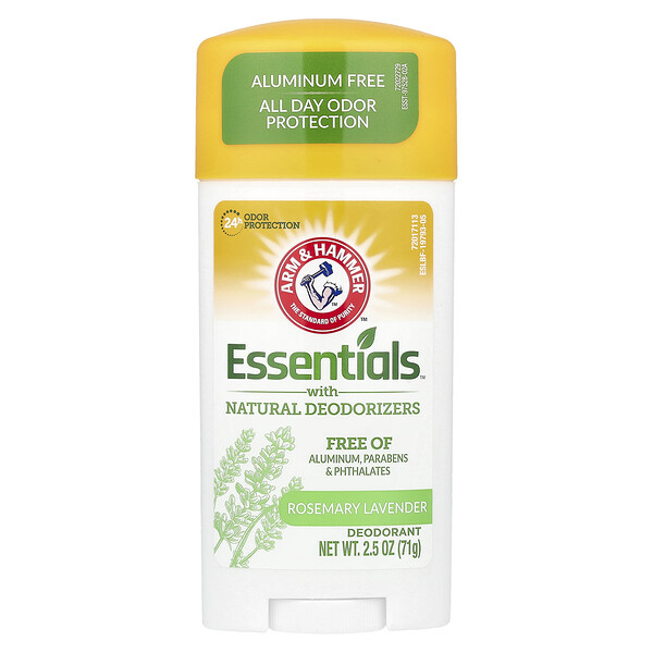 Arm & Hammer Essentials™ with Natural Deodorizers, Deodorant, Rosemary Lavender, 2.5 oz (71 g)