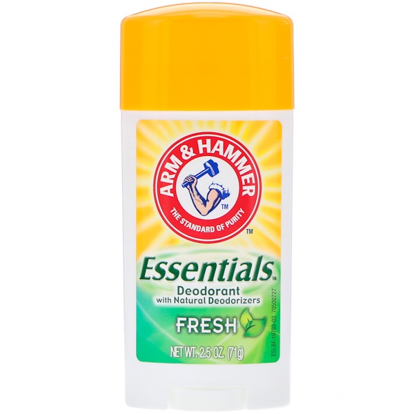 Arm & Hammer, Натуральный дезодорант Essentials, для мужчин и женщин, свежий, 71 г