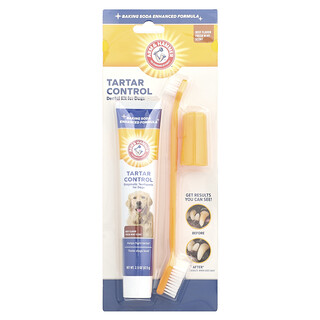 Arm & Hammer, Fogkőkontroll, fogászati készlet kutyáknak, marhahús, 3 részes készlet
