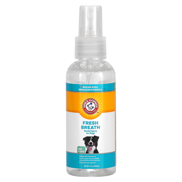Arm & Hammer‏, Fresh Breath, Dental Spray For Dogs, Mint, 4 fl oz (118 ml)