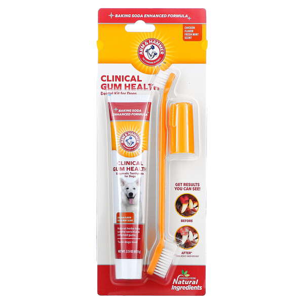 Arm & Hammer‏, Clinical Gum Health, Dental Kit For Dogs, Chicken, 3 Piece Kit