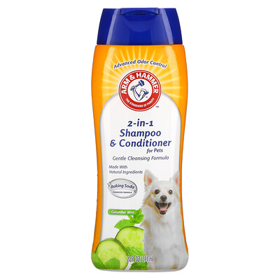 Arm & Hammer 2-In-1 Shampoo & Conditioner for Pets, Cucumber Mint, 20 fl oz (591 ml)