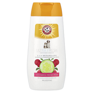 Arm & Hammer, Champú y acondicionador desenredante 2 en 1 para perros, Pepino y tuna, 473 ml (16 oz. Líq.)