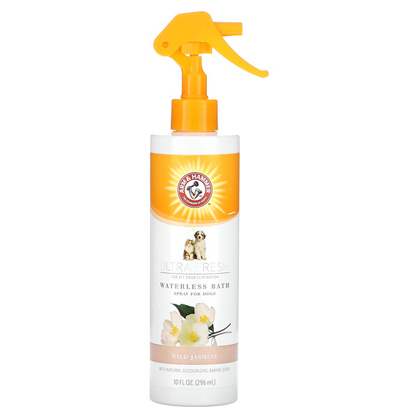Arm & Hammer Ultra Fresh, Waterless Bath, Spray For Dogs, Wild Jasmine, 10 fl oz (296 ml)