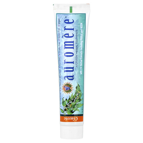 Auromere Ayurvedic Herbal Toothpaste, Classic, 4.16 oz (117 g)