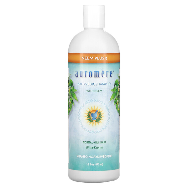 Auromere‏, Ayurvedic Shampoo, Neem Plus 5, 16 fl oz (473 ml)