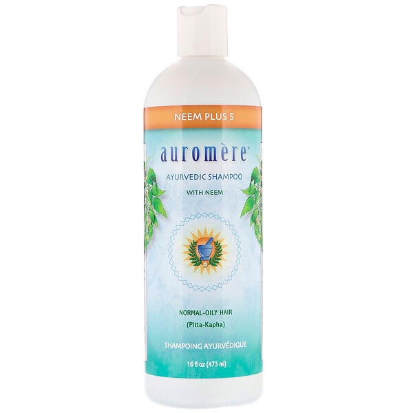 Auromere, Ayurvedic Shampoo with Neem, Neem Plus 5, 16 fl oz (473 ml)