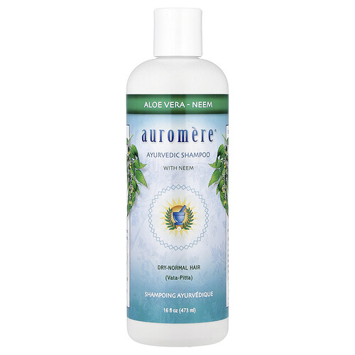Auromere, Ayurvedisches Shampoo mit Neem, Aloe Vera, trockenem normalem Haar, 473 ml