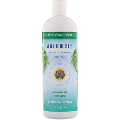 Auromere Ayurvedic Shampoo with Neem, Aloe Vera, 16 fl oz (473 ml)