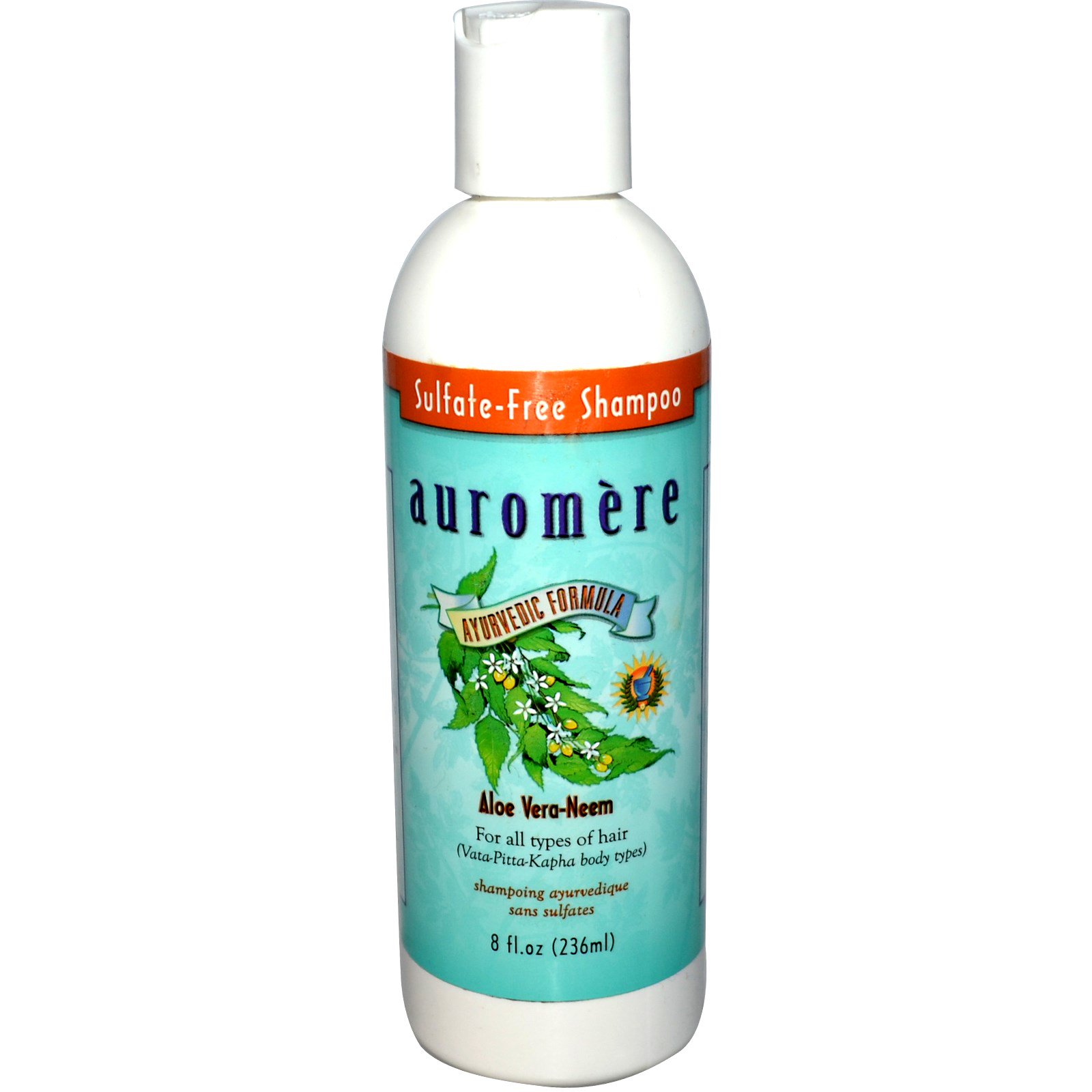 Auromere ayurvedic Shampoo Aloe Vera-neem sulfate-free - 8floz (027275700046)
