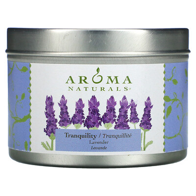 Aroma Naturals Soy VegePure, свеча Tranquility, удобна для путешествий, лаванда, 79,38 г (2,8 унции)