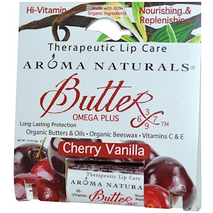 Aroma Naturals, Терапевтический уход за губами, вишня-ваниль, 4 г (0,15 унции)