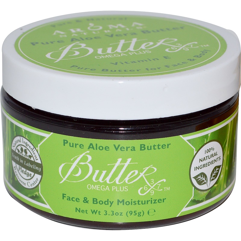 Aroma Naturals, Pure Aloe Vera Butter, Face & Body Moisturizer, 3.3 oz