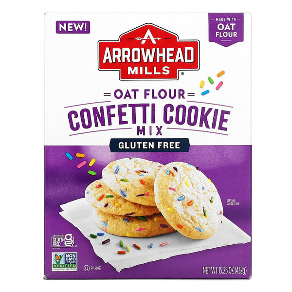 Arrowhead Mills, Oat Flour Confetti Cookie Mix, 15.25 oz (432 g)
