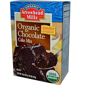 Купить Arrowhead Mills, Органическая смесь для шоколадного торта 18.6 унции (526 г)  на IHerb