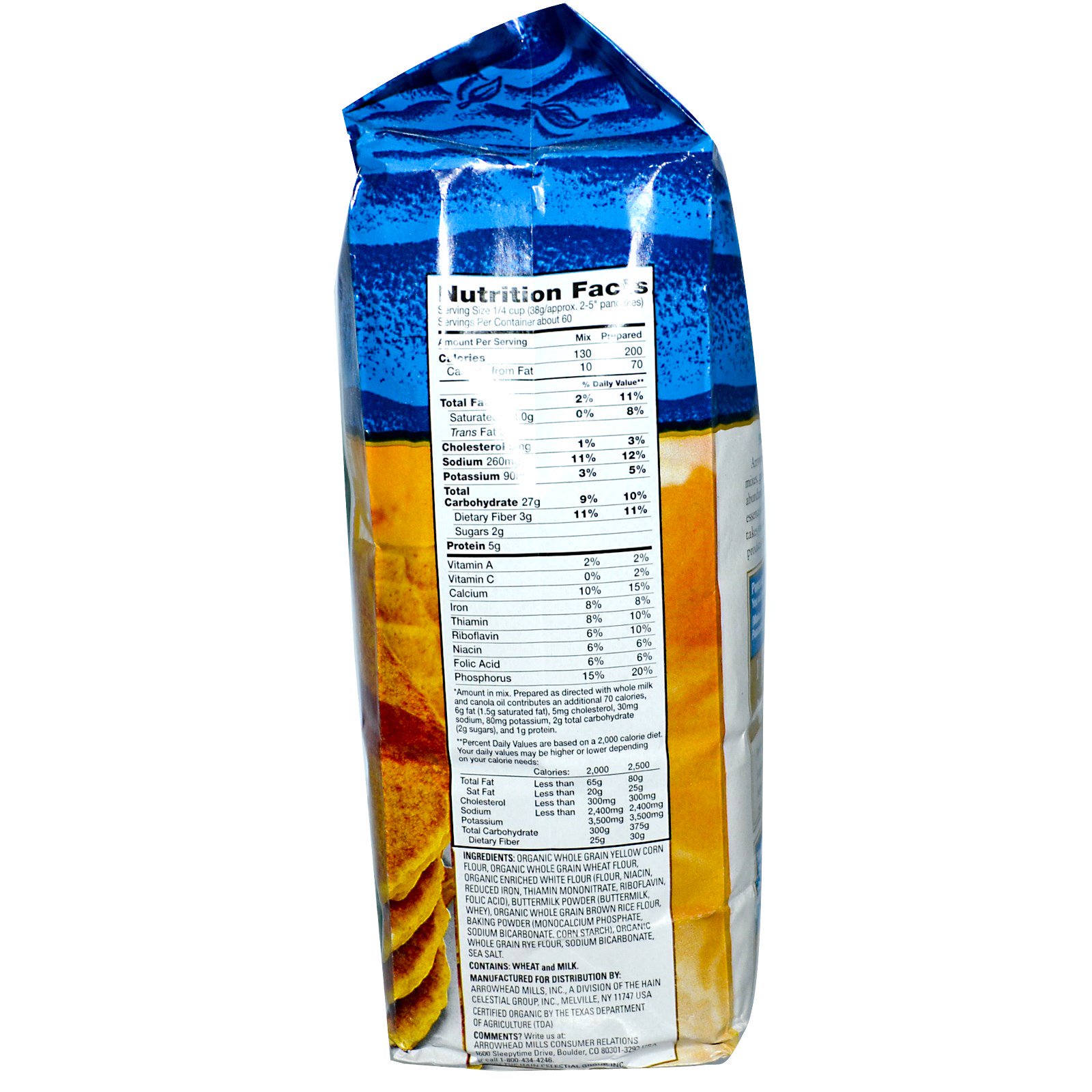 Arrowhead Mills, Multigrain Pancake & Waffle Mix, 5 lbs (2.26 kg) iHerb