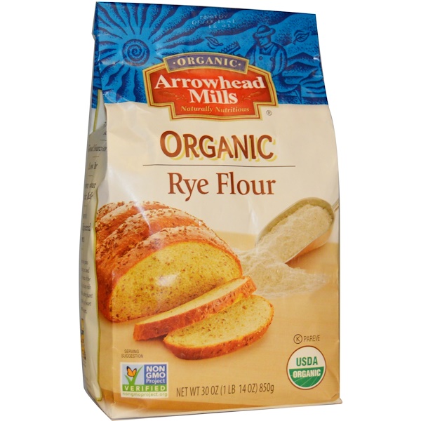 Arrowhead mills flour rye whole org 30oz (074333471929)