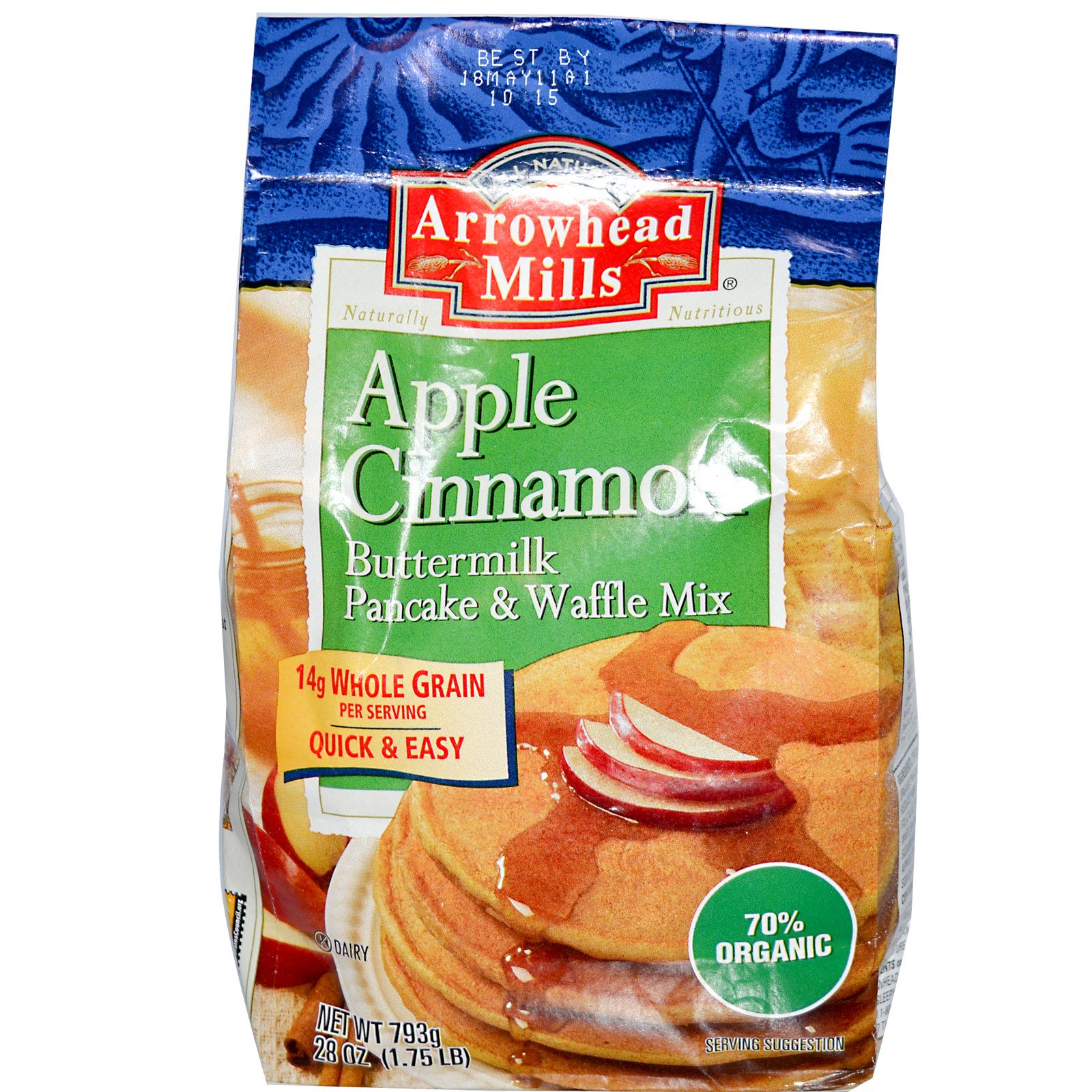 Arrowhead mills Mix pcake Apple cinn org 28oz (074333472230)