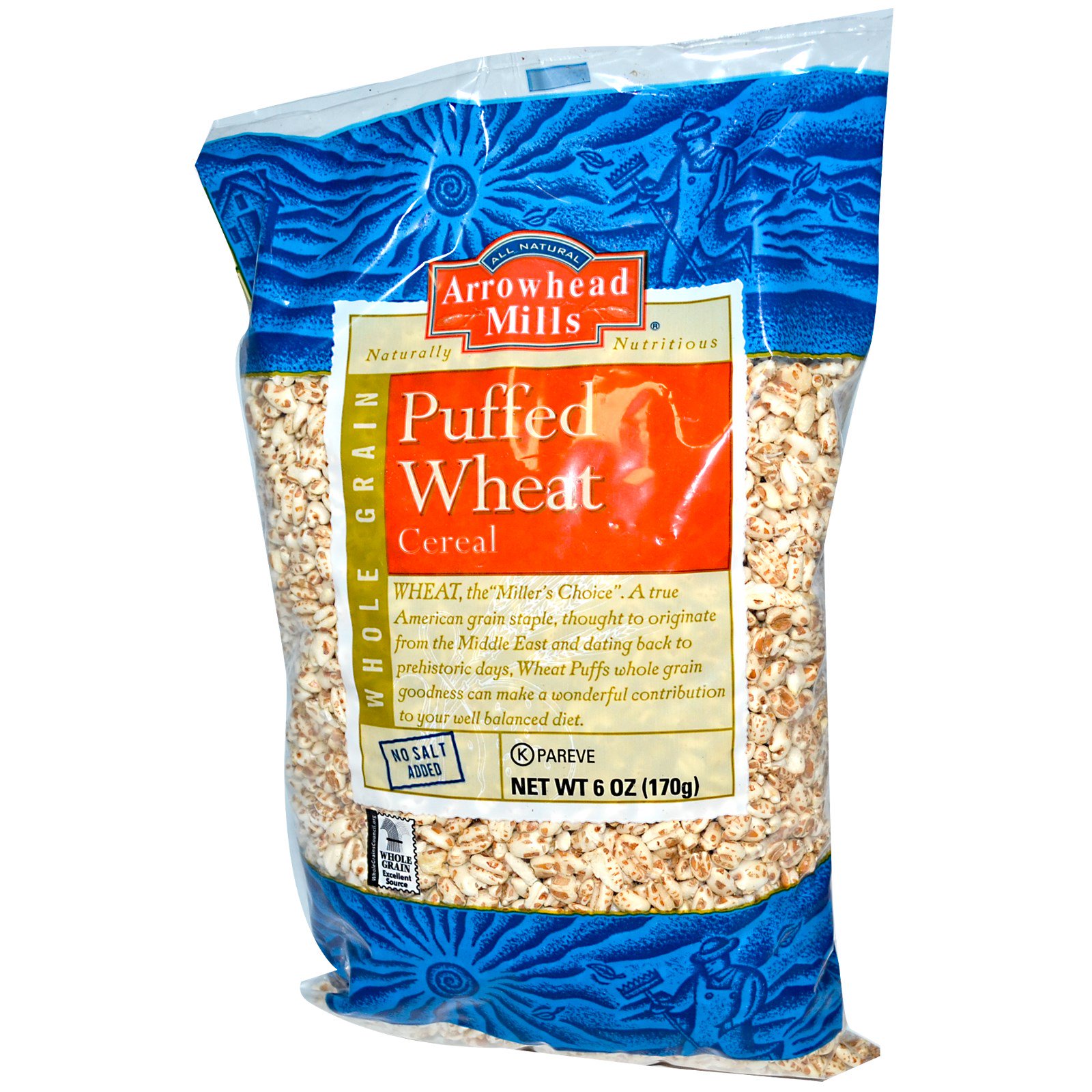 Arrowhead Mills, Puffed Wheat Cereal, 6 oz (170 g) - iHerb