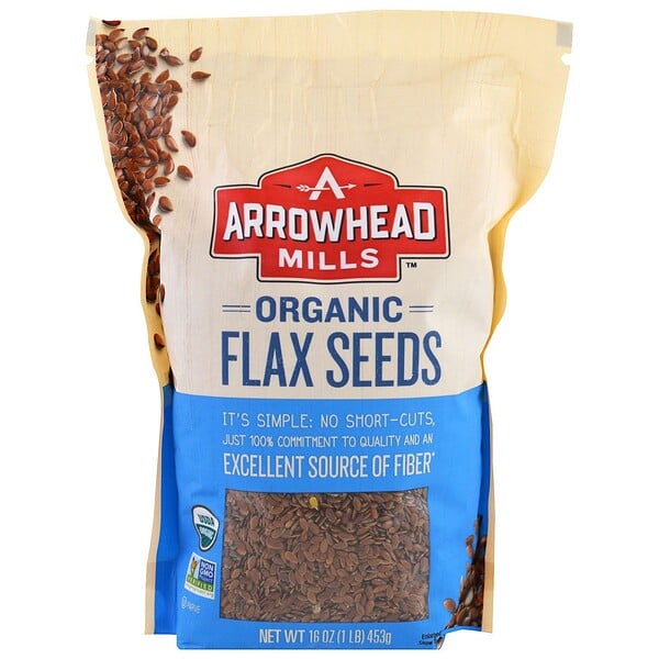 Organic Flax Seeds, 16 oz (453 g)