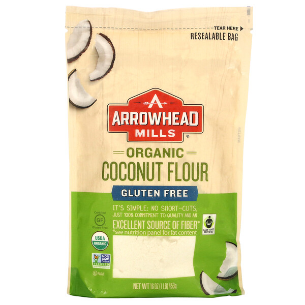 Arrowhead Mills, Organic Coconut Flour, Gluten Free, 1 lb (453 g)
