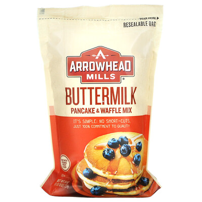 

Arrowhead Mills, Buttermilk, Pancake & Waffle Mix, 1 lbs (737 g)