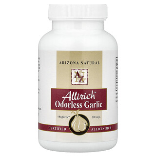 Arizona Natural, Allirich™, Ail inodore, 200 capsules (170 mg pièce)
