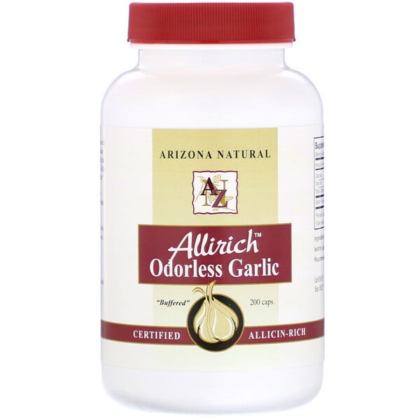 Allirich Odorless Garlic, 200 Capsules