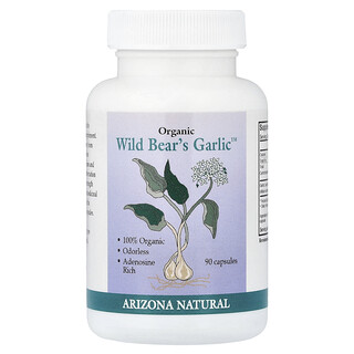 Arizona Natural, Organic Wild Bear's Garlic™, 캡슐 90정(캡슐 1정당 117mg)