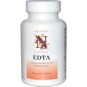 Arizona Natural, EDTA, 600 мг, 100 капсул инструкция, применение, состав, противопоказания