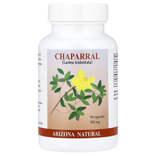 Arizona Natural, Chaparral, 90 cápsulas (500 mg por cápsula)