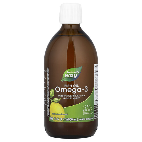 Nature's Way, Fish Oil Omega-3, Fischöl Omega-3, würzige Zitrone, 500 ml (16,9 fl. oz.)