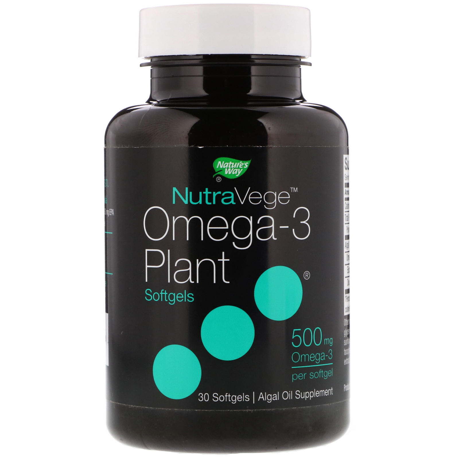 Ascenta, NutraVege, Omega-3 Plant, 500 mg, 30 Softgels - iHerb