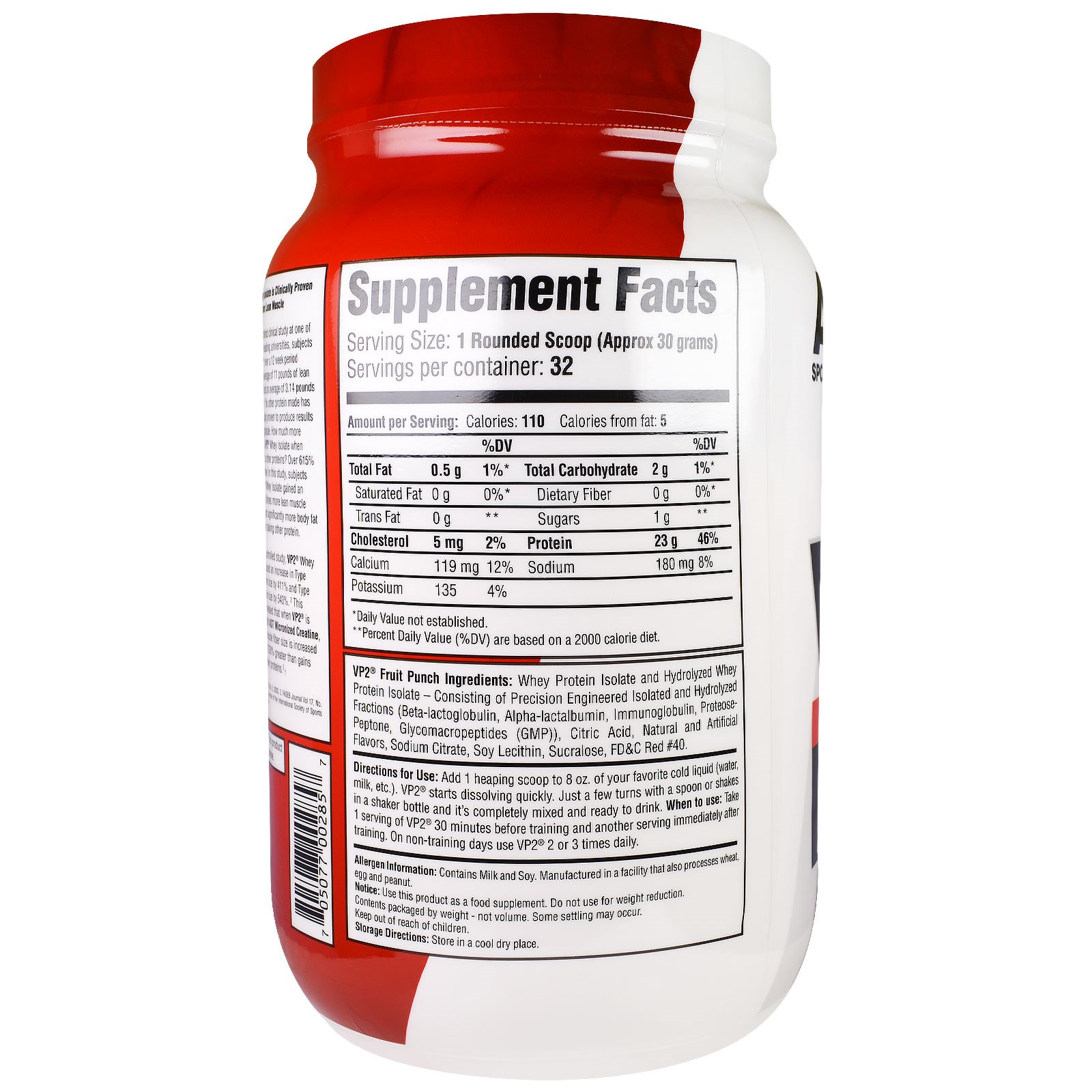 AST Sports Science, VP2, Whey Protein Isolate, Fruit Punch, 2.12 lbs