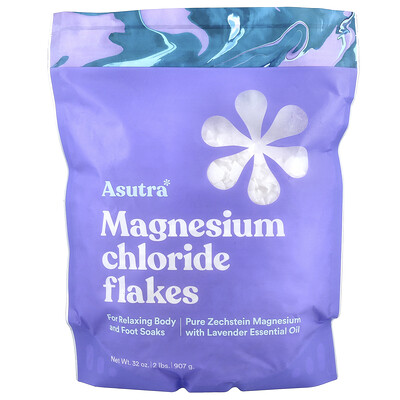 Product Image for Asutra, Magnesium Chloride Flakes, 32 oz (907 g)