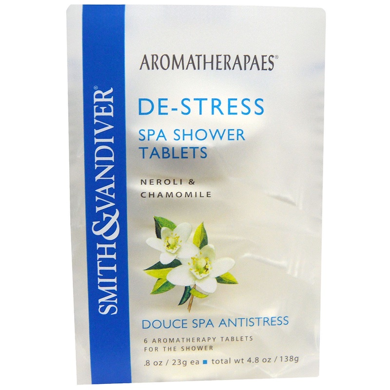 Smith & Vandiver, DeStress, Spa Shower Tablets, Neroli & Chamomile, 6