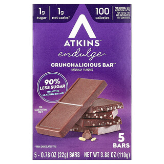 Atkins, Endulge™, Crunchalicious Bar, 5 Bars, 0.78 oz (22 g) Each