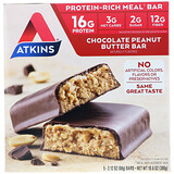 Atkins, Батончик для перекуса, шоколадно-арахисовое масло, 5 батончиков, 2,12 унции (60 г) каждый отзывы