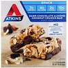 Atkins, Snack, Dark Chocolate Almond Coconut Crunch Bar, 5 Bars, 1.4 oz (40 g) Each