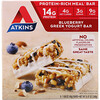 Atkins(アトキンス), ギリシャヨーグルトバー、ブルーベリー、5本入り、各1.69 oz (48 g)