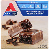 Atkins, Батончики с темным шоколадом, 5 батончиков, 1.6 унций (44 г.) каждый отзывы