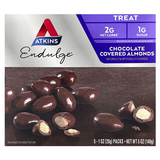 Atkins, Endulge® Çikolatalı Badem, 5 Paket, Her Biri 28 g