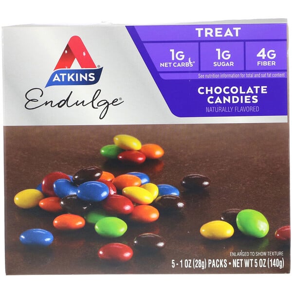 Endulge, Chocolate Candies, 5 Packs, 1 oz (28 g) Each